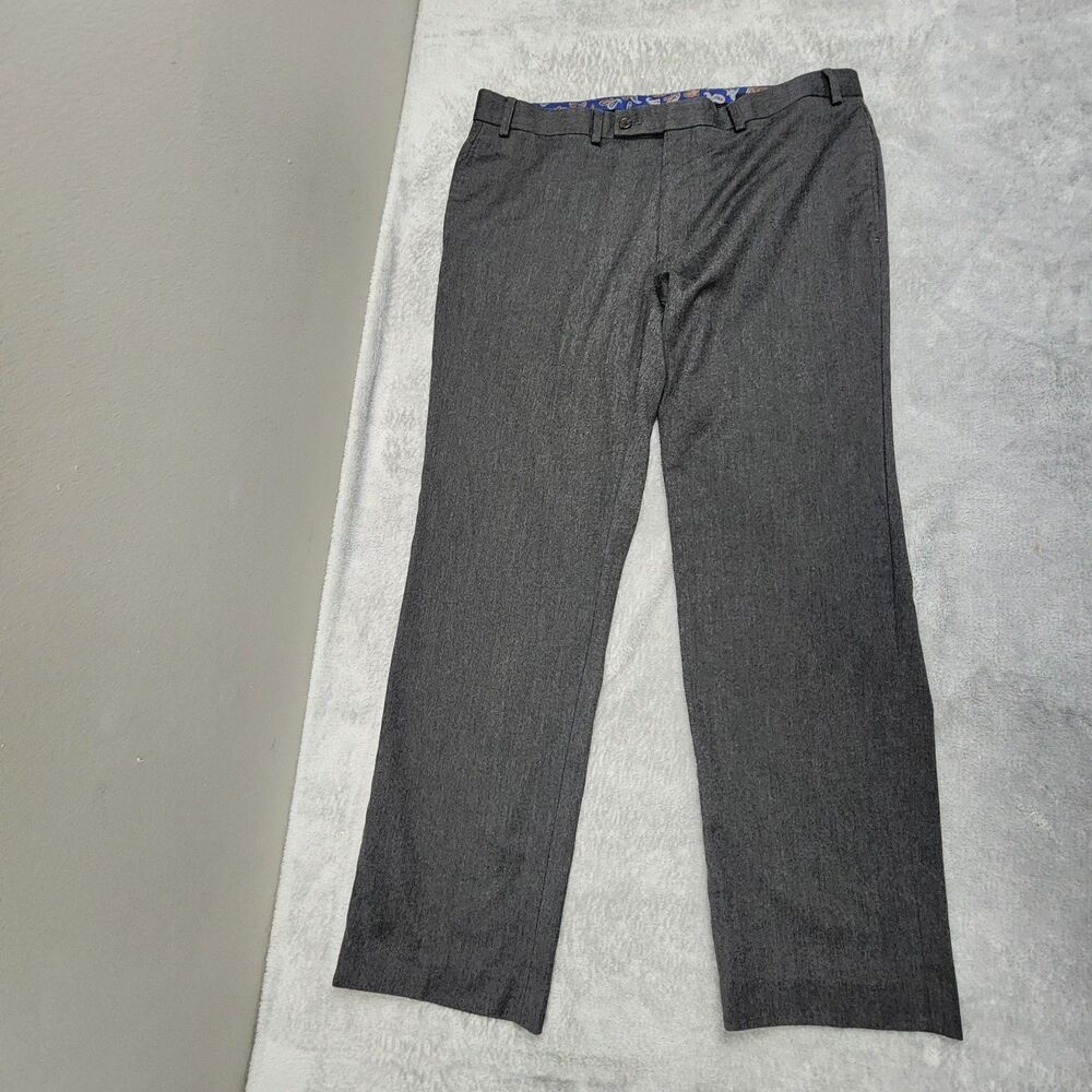 Lauren Ralph Lauren Men's Dress Slacks 36x30 Charcoal Gray Flat Front Classic - Picture 2 of 13
